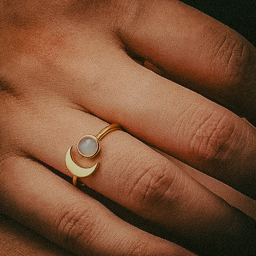 Moonlit Opal Serenity Adjustable Ring