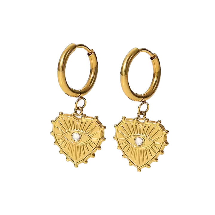 Guardian Pearl Evil Eye Earrings
