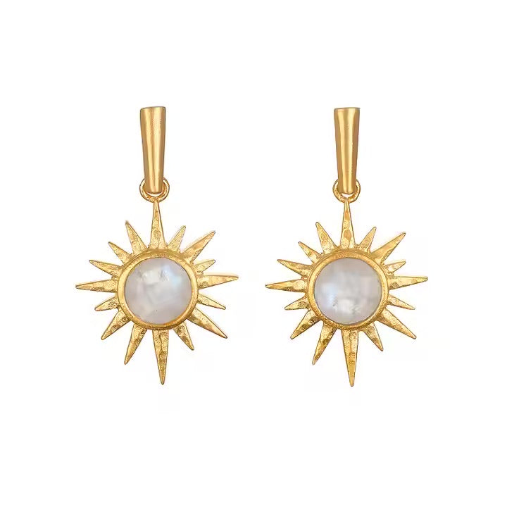 Starlit Radiance Moonstone Earrings