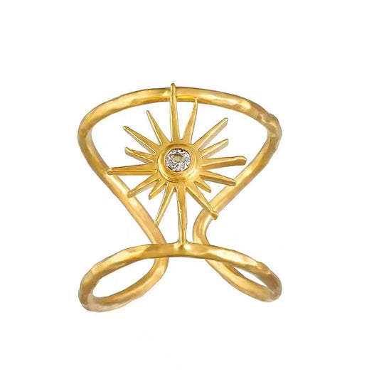 Cosmic Grace Starburst Adjustable Ring