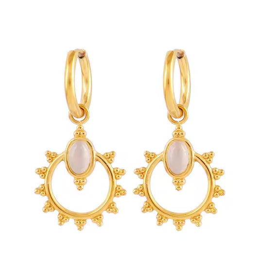 Golden Sunbeam Hoop Earrings