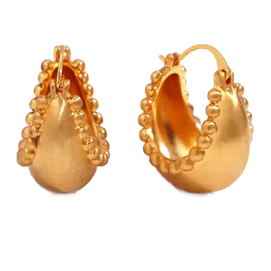 Graceful Essence Dot Hoop Earrings