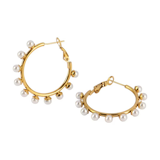Luminous Aura Pearl Earrings