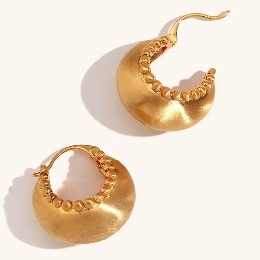 Graceful Essence Dot Hoop Earrings
