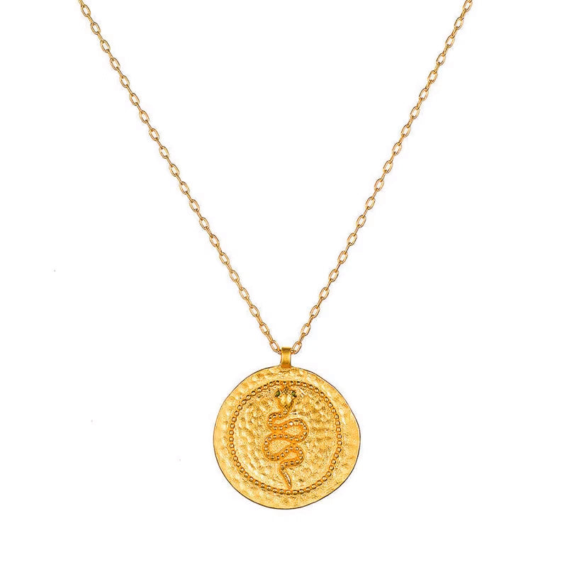 Infinite Energy Snake Medallion Necklace