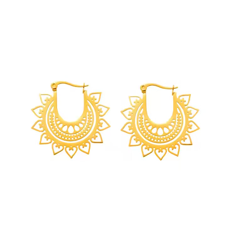Radiant Sun Mandala Earrings