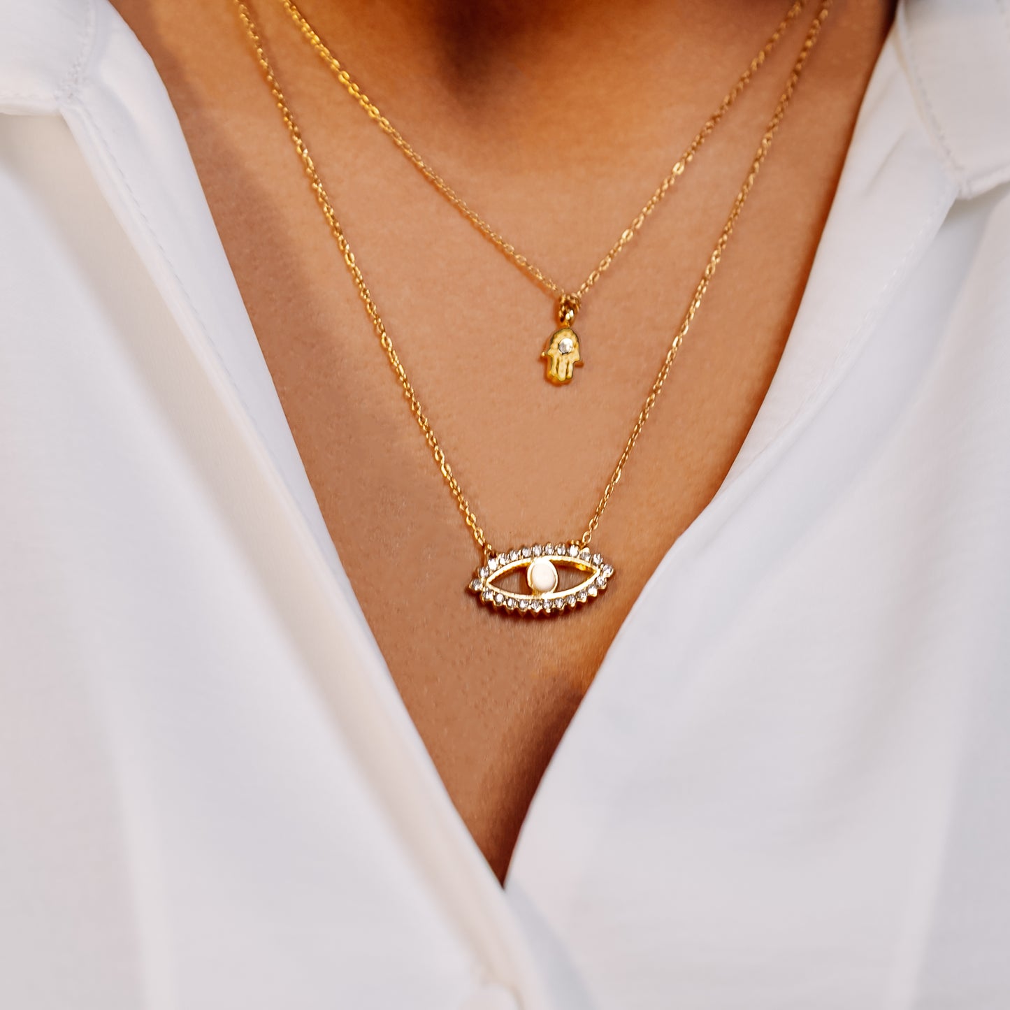 Intuition Guide Evil Eye Necklace