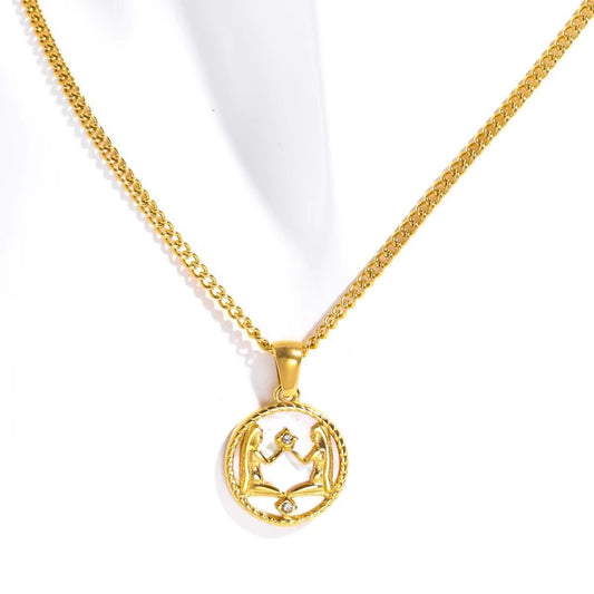 Celestial Duality Gemini Necklace